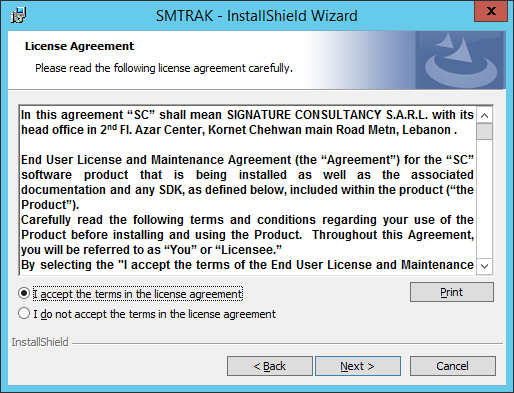 Install Wizard - License Agreement