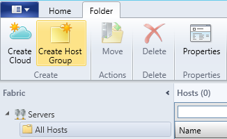 SCVMM - Folder - Create Host Group