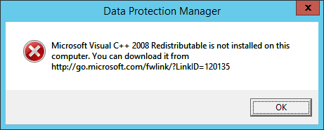 DPM Visual C++ Not Installed