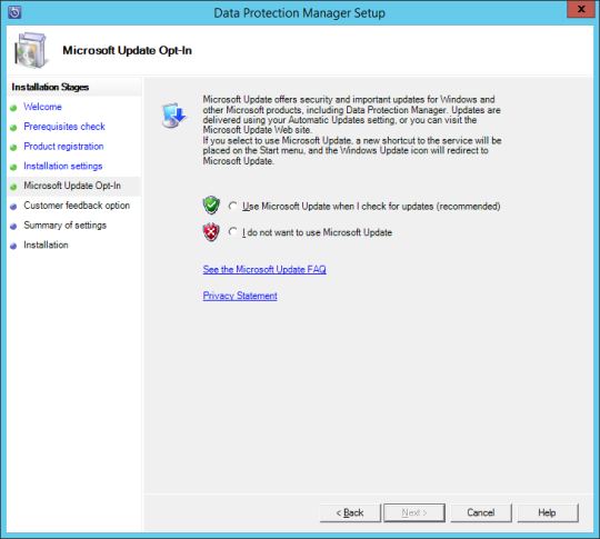 Install DPM12R2 - 09 - MS Update